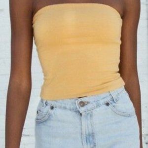 Brandy Melville mustard yellow tube top